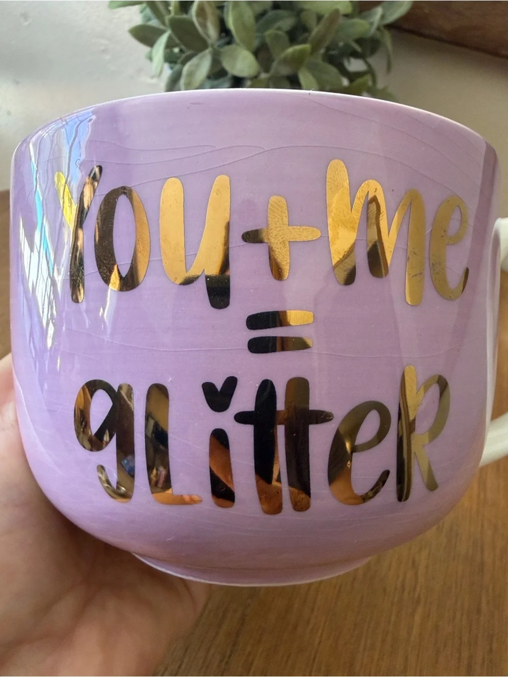 Target Lavender Ceramic Mug with Gold Lettering valentines